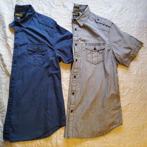 Mens Short Sleeve Casual Button Downs - Set of 2